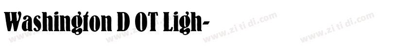 Washington D OT Ligh字体转换